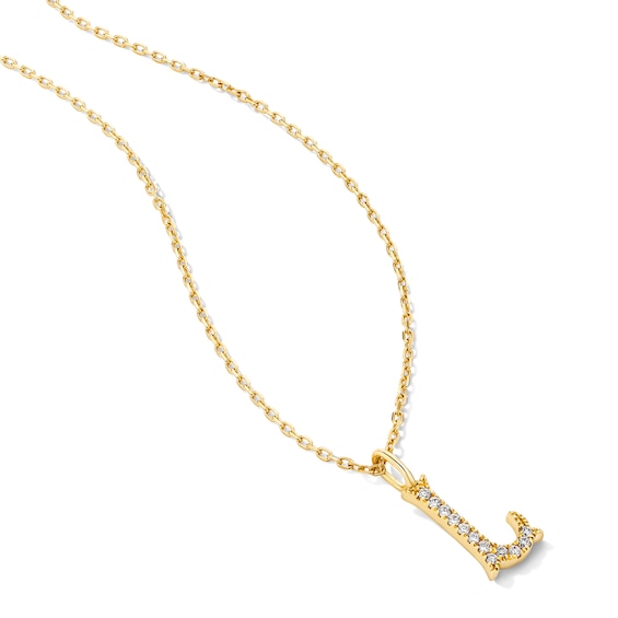 1/20 CT. T.w. Lab-Grown Diamond Letter “L” Initial Pendant in 10K Gold (F/Vs2)