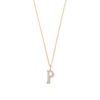 Thumbnail Image 1 of 1/20 CT. T.W. Lab-Grown Diamond Letter “P” Initial Pendant in 10K Gold (F/VS2)