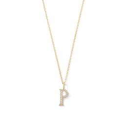 1/20 CT. T.W. Lab-Grown Diamond Letter “P” Initial Pendant in 10K Gold (F/VS2)