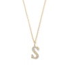 Thumbnail Image 1 of 1/20 CT. T.W. Lab-Grown Diamond Letter “S” Initial Pendant in 10K Gold (F/VS2)