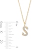 Thumbnail Image 6 of 1/20 CT. T.W. Lab-Grown Diamond Letter “S” Initial Pendant in 10K Gold (F/VS2)
