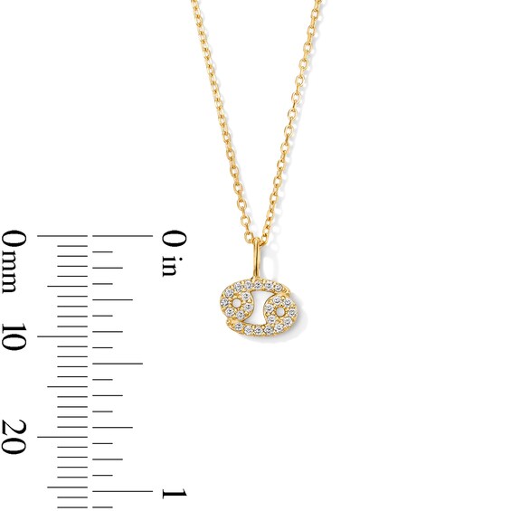 1/10 CT. T.w. Lab-Grown Diamond Zodiac Cancer Pendant in 10K Gold (F/Vs2)