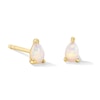 Thumbnail Image 1 of Pear-Shaped Opal Solitaire Stud Earrings in 10K Gold