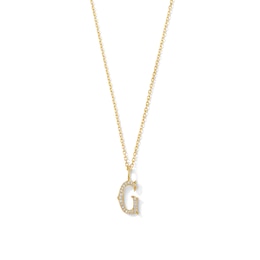 1/20 CT. T.W. Lab-Grown Diamond Letter “G” Initial Pendant in 10K Gold (F/VS2)