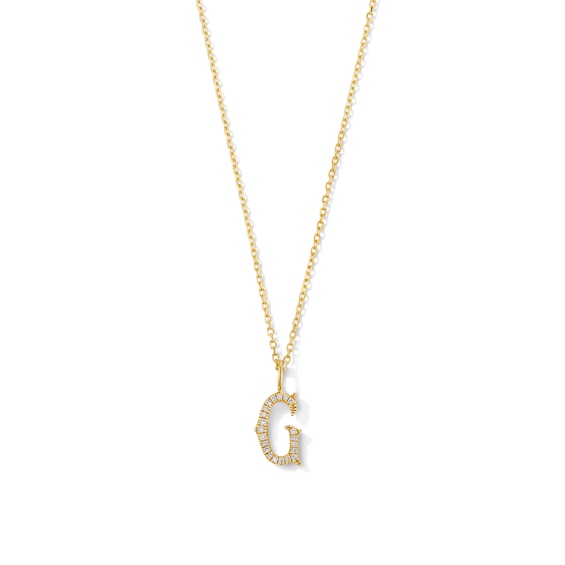 1/20 CT. T.w. Lab-Grown Diamond Letter “G” Initial Pendant in 10K Gold (F/Vs2)