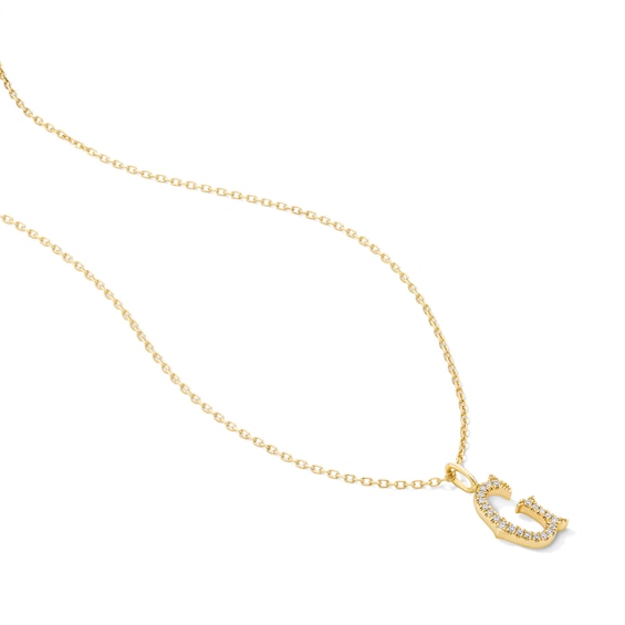 1/20 CT. T.w. Lab-Grown Diamond Letter “G” Initial Pendant in 10K Gold (F/Vs2)