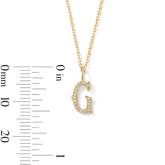 1/20 CT. T.w. Lab-Grown Diamond Letter “G” Initial Pendant in 10K Gold (F/Vs2)