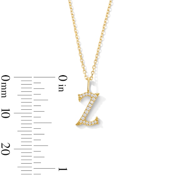 1/20 CT. T.w. Lab-Grown Diamond Letter “Z” Initial Pendant in 10K Gold (F/Vs2)