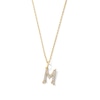 Thumbnail Image 1 of 1/10 CT. T.W. Lab-Grown Diamond Letter “M” Initial Pendant in 10K Gold (F/VS2)