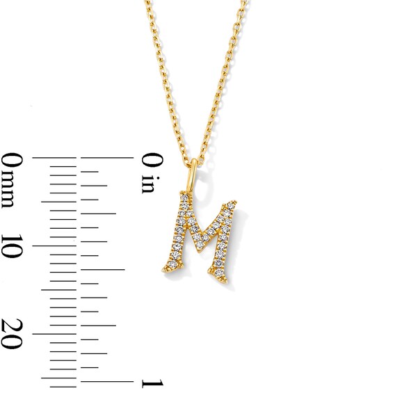 1/10 CT. T.w. Lab-Grown Diamond Letter “M” Initial Pendant in 10K Gold (F/Vs2)