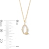 Thumbnail Image 5 of 1/20 CT. T.W. Lab-Grown Diamond Letter “Q” Initial Pendant in 10K Gold (F/VS2)