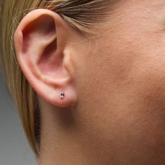 Marquise-Cut Aquamarine Solitaire Stud Earrings in 10K Gold