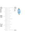 Thumbnail Image 3 of Marquise-Cut Aquamarine Solitaire Stud Earrings in 10K Gold