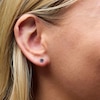 Thumbnail Image 2 of Blue Sapphire Solitaire Stud Earrings in 10K Gold