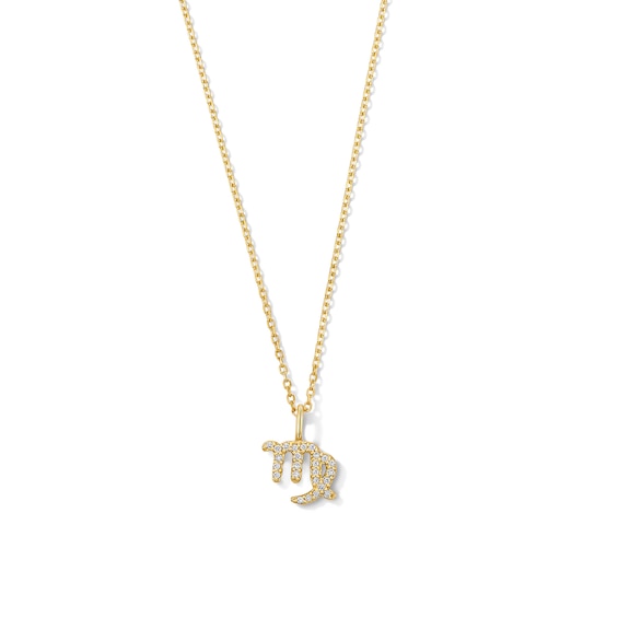 1/15 CT. T.w. Lab-Grown Diamond Zodiac Virgo Pendant in 10K Gold (F/Vs2)
