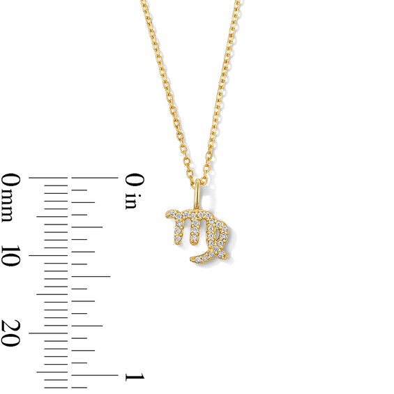 1/15 CT. T.w. Lab-Grown Diamond Zodiac Virgo Pendant in 10K Gold (F/Vs2)