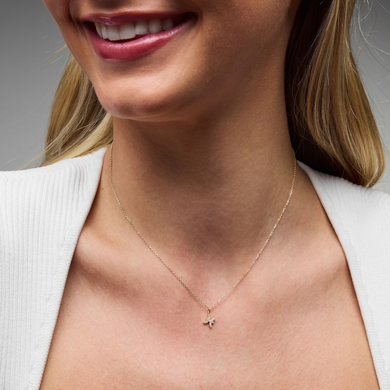 1/20 CT. T.w. Lab-Grown Diamond Zodiac Pisces Pendant in 10K Gold (F/Vs2)