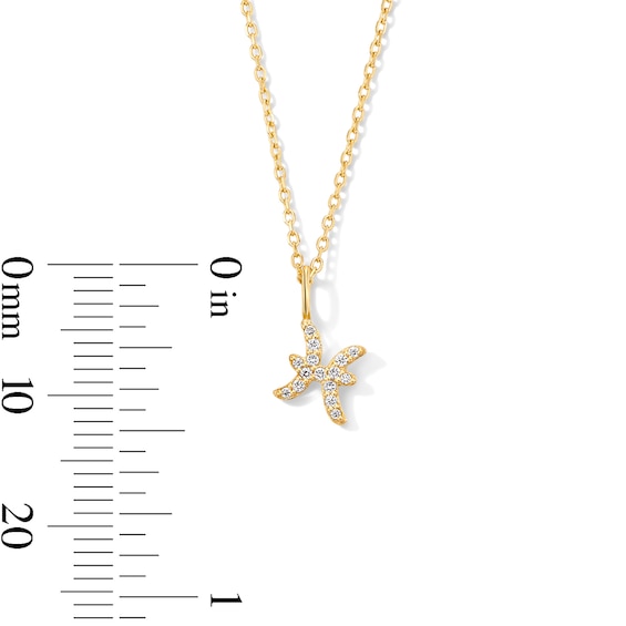 1/20 CT. T.w. Lab-Grown Diamond Zodiac Pisces Pendant in 10K Gold (F/Vs2)