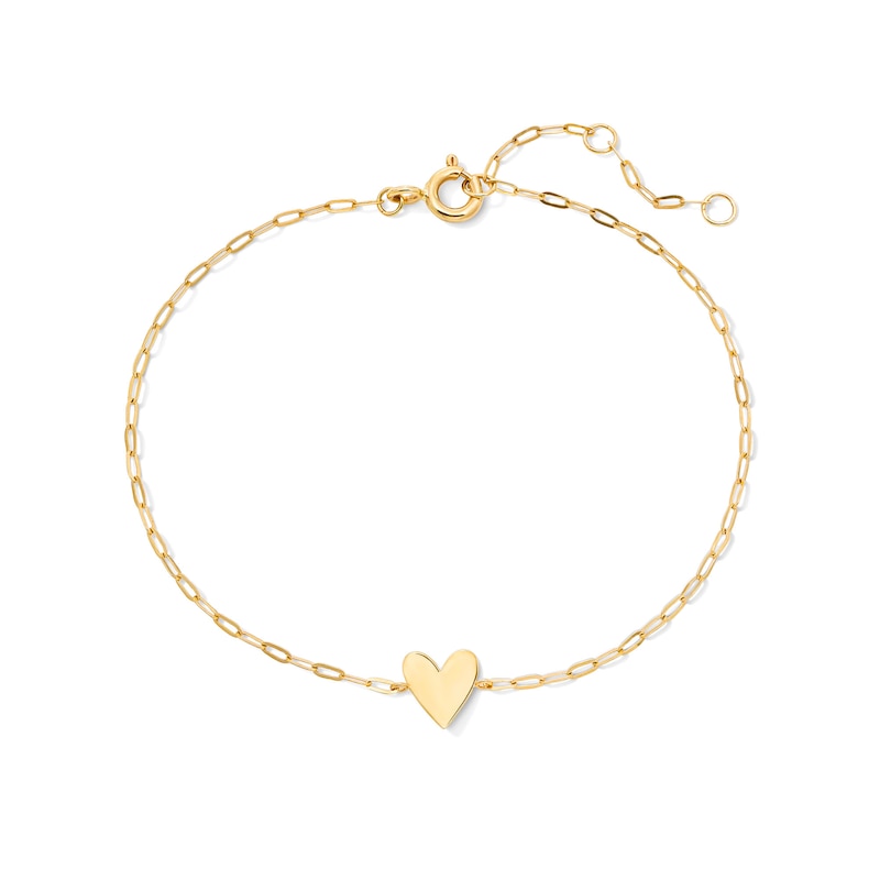 Main Image 1 of Slender Heart Bracelet in 10K Gold