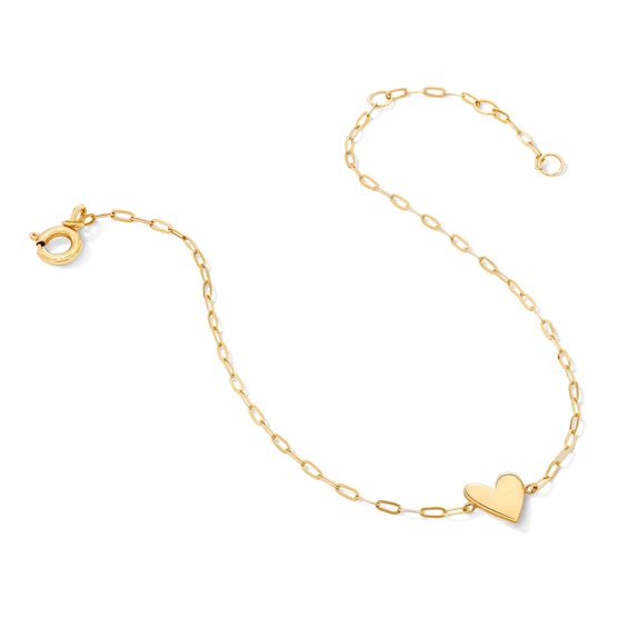 Slender Heart Bracelet in 10K Gold