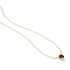 Thumbnail Image 2 of Garnet Solitaire Necklace in 10K Gold