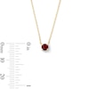 Thumbnail Image 4 of Garnet Solitaire Necklace in 10K Gold