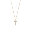 Thumbnail Image 1 of 1/20 CT. T.W. Lab-Grown Diamond Letter “T” Initial Pendant in 10K Gold (F/VS2)
