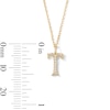 Thumbnail Image 5 of 1/20 CT. T.W. Lab-Grown Diamond Letter “T” Initial Pendant in 10K Gold (F/VS2)
