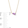 Thumbnail Image 6 of Pear-Shaped Amethyst Necklace in 10K Gold