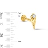 Thumbnail Image 3 of Lab-Grown Diamond-Accent Kite-Shaped Single Cartilage Stud Earring in 14K Gold (F/VS2)