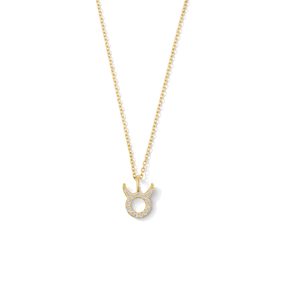 1/15 CT. T.w. Lab-Grown Diamond Zodiac Taurus Pendant in 10K Gold (F/Vs2)