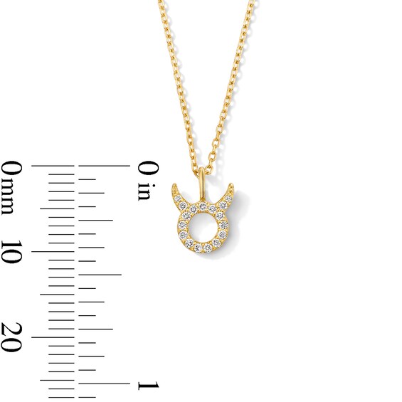 1/15 CT. T.w. Lab-Grown Diamond Zodiac Taurus Pendant in 10K Gold (F/Vs2)