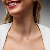 Thumbnail Image 2 of 1/20 CT. T.W. Lab-Grown Diamond Letter “V” Initial Pendant in 10K Gold (F/VS2)