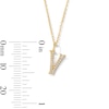 Thumbnail Image 5 of 1/20 CT. T.W. Lab-Grown Diamond Letter “V” Initial Pendant in 10K Gold (F/VS2)
