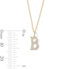 Thumbnail Image 5 of 1/15 CT. T.W. Lab-Grown Diamond Letter “B” Initial Pendant in 10K Gold (F/VS2)