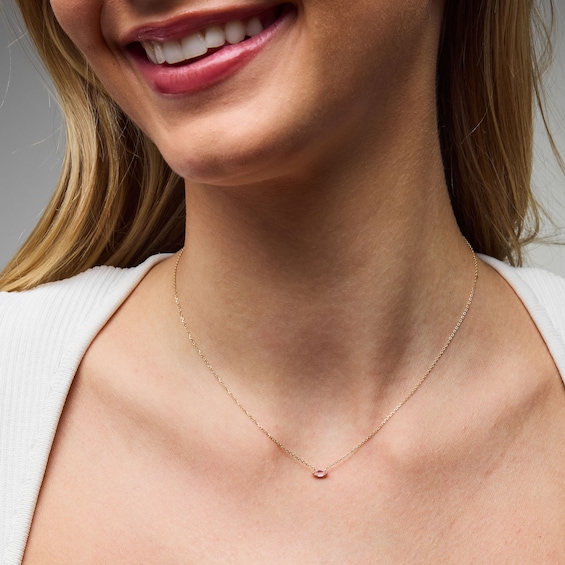 Marquise-Cut Tourmaline Solitaire Necklace in 10K Gold