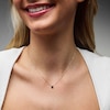 Thumbnail Image 2 of Blue Sapphire Solitaire Necklace in 10K Gold
