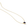 Thumbnail Image 3 of Blue Sapphire Solitaire Necklace in 10K Gold
