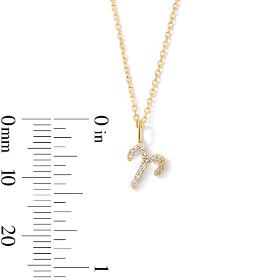 1/20 CT. T.w. Lab-Grown Diamond Zodiac Aries Pendant in 10K Gold (F/Vs2)