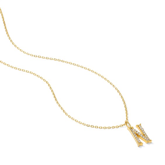 1/10 CT. T.w. Lab-Grown Diamond Letter “N” Initial Pendant in 10K Gold (F/Vs2)