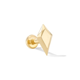 Kite Shaped Single Cartilage Stud Earring in 14K Gold
