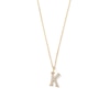Thumbnail Image 1 of 1/20 CT. T.W. Lab-Grown Diamond Letter “K” Initial Pendant in 10K Gold (F/VS2)