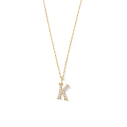 1/20 CT. T.W. Lab-Grown Diamond Letter “K” Initial Pendant in 10K Gold (F/VS2)
