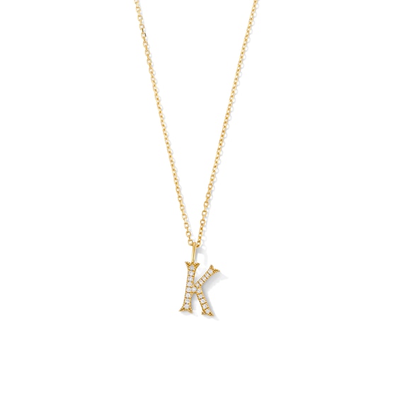 1/20 CT. T.w. Lab-Grown Diamond Letter “K” Initial Pendant in 10K Gold (F/Vs2)