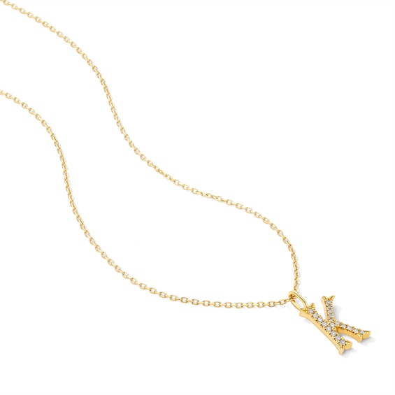 1/20 CT. T.w. Lab-Grown Diamond Letter “K” Initial Pendant in 10K Gold (F/Vs2)