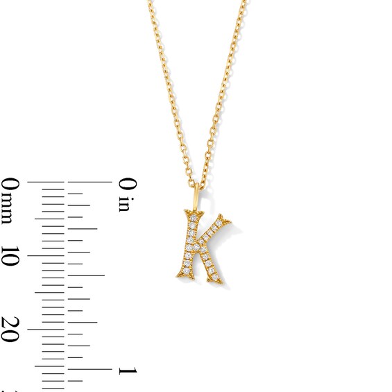 1/20 CT. T.w. Lab-Grown Diamond Letter “K” Initial Pendant in 10K Gold (F/Vs2)