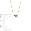 Thumbnail Image 6 of Pear-Shaped Emerald Solitaire Necklace in 10K Gold