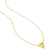 Thumbnail Image 4 of Trillion-Cut Peridot Solitaire Necklace in 10K Gold