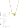 Thumbnail Image 6 of Trillion-Cut Peridot Solitaire Necklace in 10K Gold