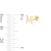 Thumbnail Image 5 of "M" Initial Single Cartilage Stud Earring in 14K Gold